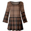 Brown & Black Plaid Tunic