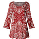 Red White Paisley Tile