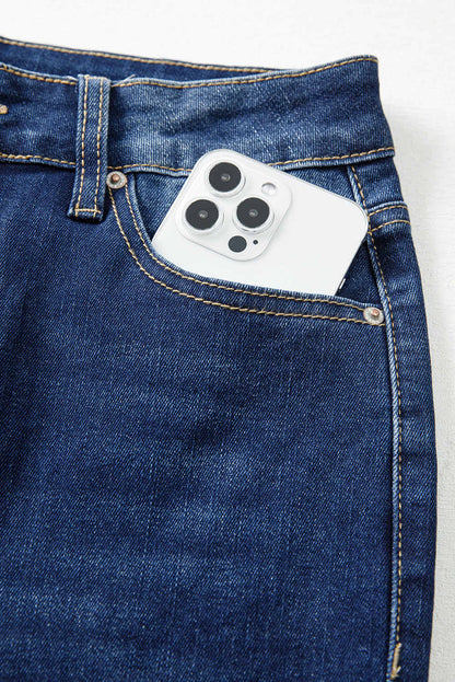 Threaded Pear Samantha Western Stitch Patched Pocket Bootcut Jeans