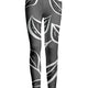Gray Black Abstract Leaf