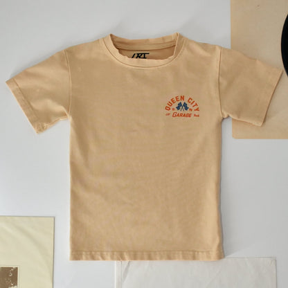 Queen City Garage Tee - Vintage Cream