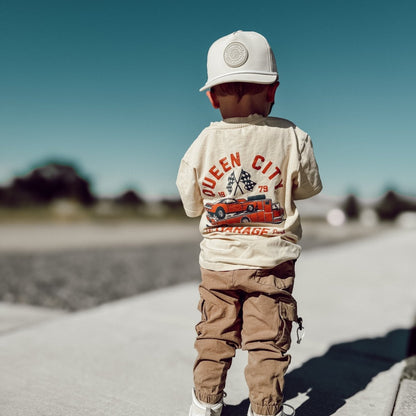 Queen City Garage Tee - Vintage Cream