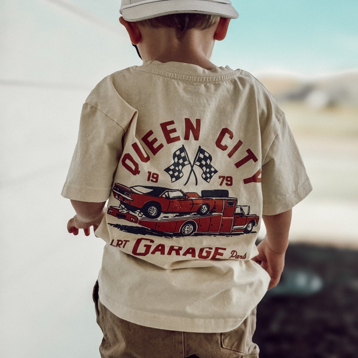Queen City Garage Tee - Vintage Cream