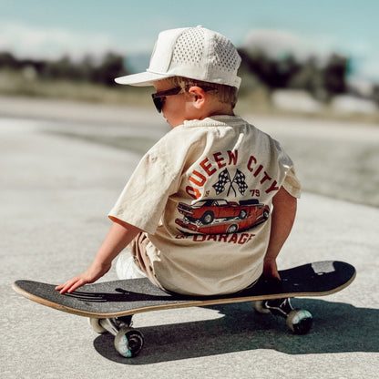 Queen City Garage Tee - Vintage Cream