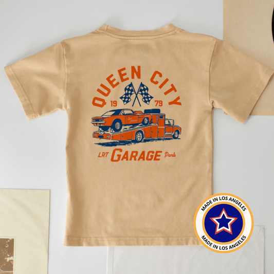 Queen City Garage Tee - Vintage Cream