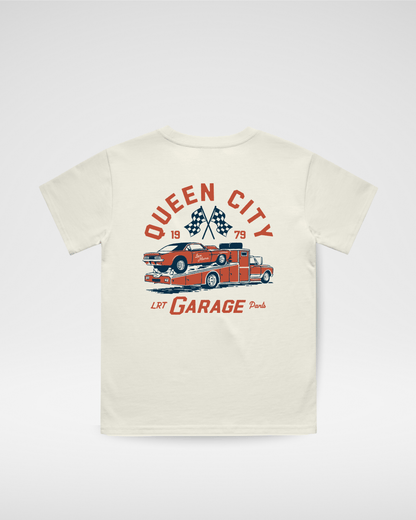 Queen City Garage Tee - Vintage Cream
