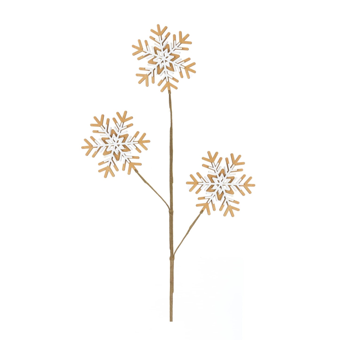 Melrose International Wood Snowflake Spray (Set of 6)
