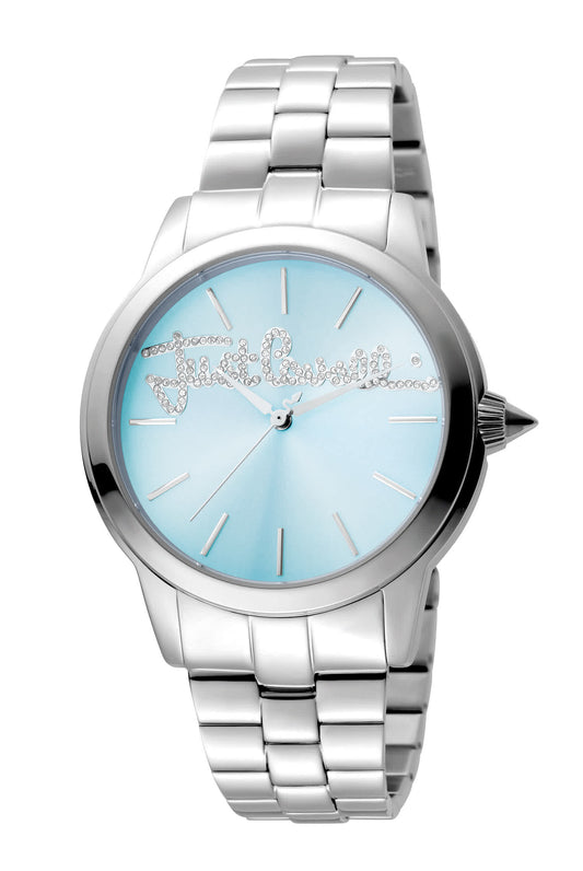 Jc1l006m0065 Women's Just Cavalli Logo Mohair Silver Quartz Watch