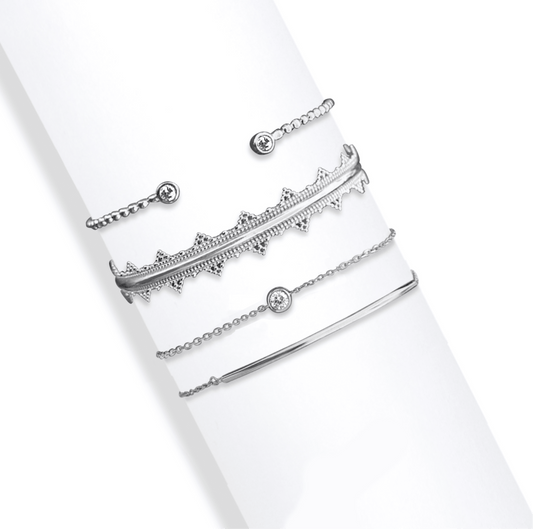 Silver Clear Minimalist-