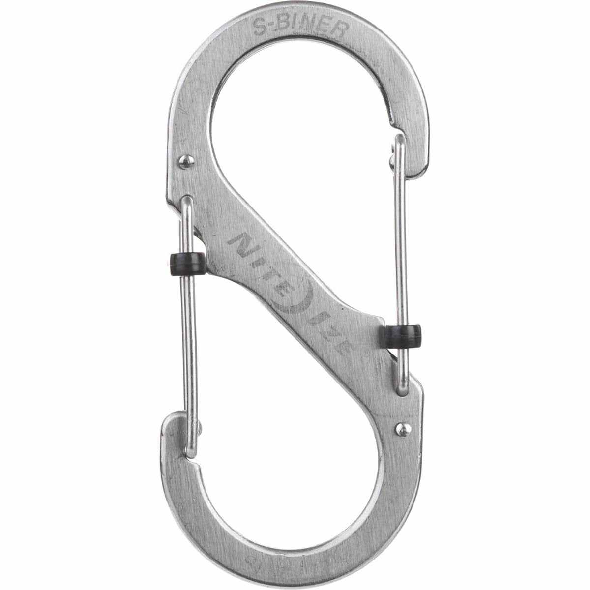 Locking Carabiner, 2 In., Steel, Black