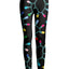 Black with Multicolor Christmas Lights Toss Print