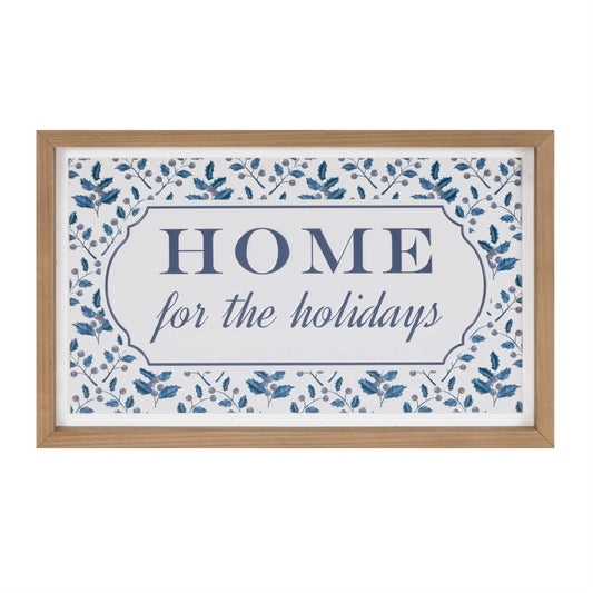 Melrose International Framed Home for the Holidays Sign 15.5"L