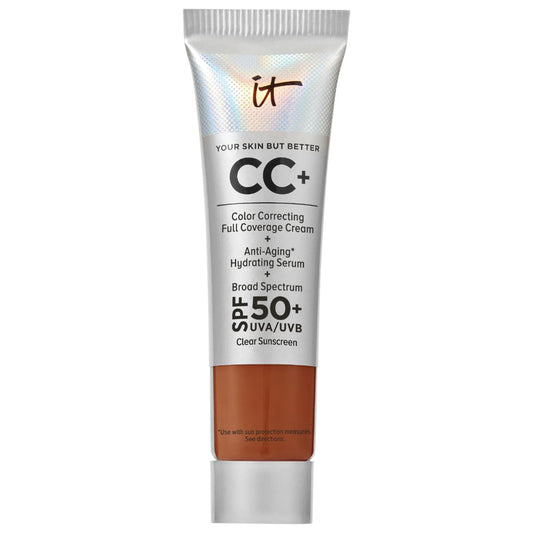 IT Cosmetics Mini CC+ Cream Full Coverage Color Correcting Foundation SPF 50+ | Hydrating, Anti-Aging, Vegan & Cruelty-Free Makeup
