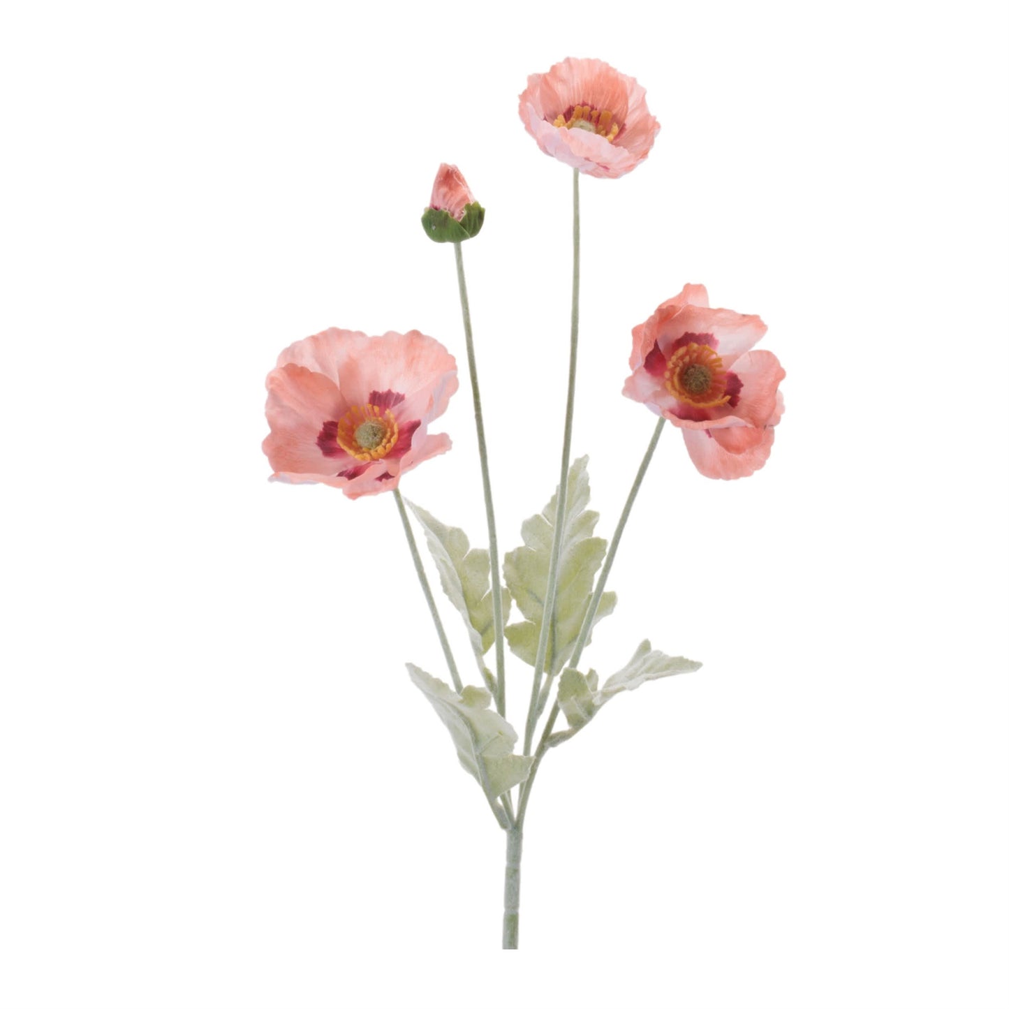Melrose International Poppy Floral Spray (Set of 6)