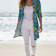 Blue Yellow Tropical Floral