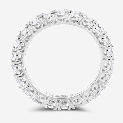 2 ct Round Lab Grown Diamond Prong 14K White Gold Eternity Band Ring