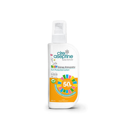 Cire Aseptine: 50+ SPF Vegan Sunscreen Lotion for Kids - Broad Spectrum UVA/UVB Protection, Water Resistant, Pediatric Sunblock for Sensitive Skin (6.76 fl oz)