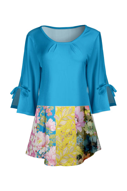 Blue & Yellow Floral Patchwork-