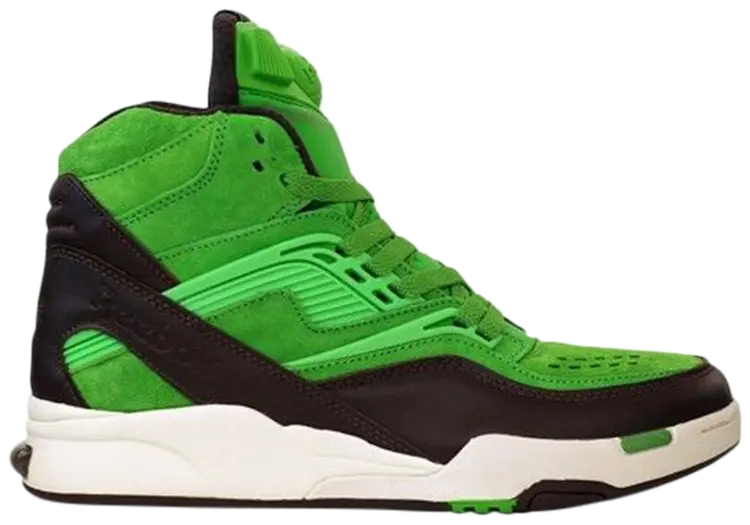 Reebok x Sneakersnstuff Twilight Zone Pump 'Punschrulle' Men's Sneakers — Neon Green/Earth/Paper White
