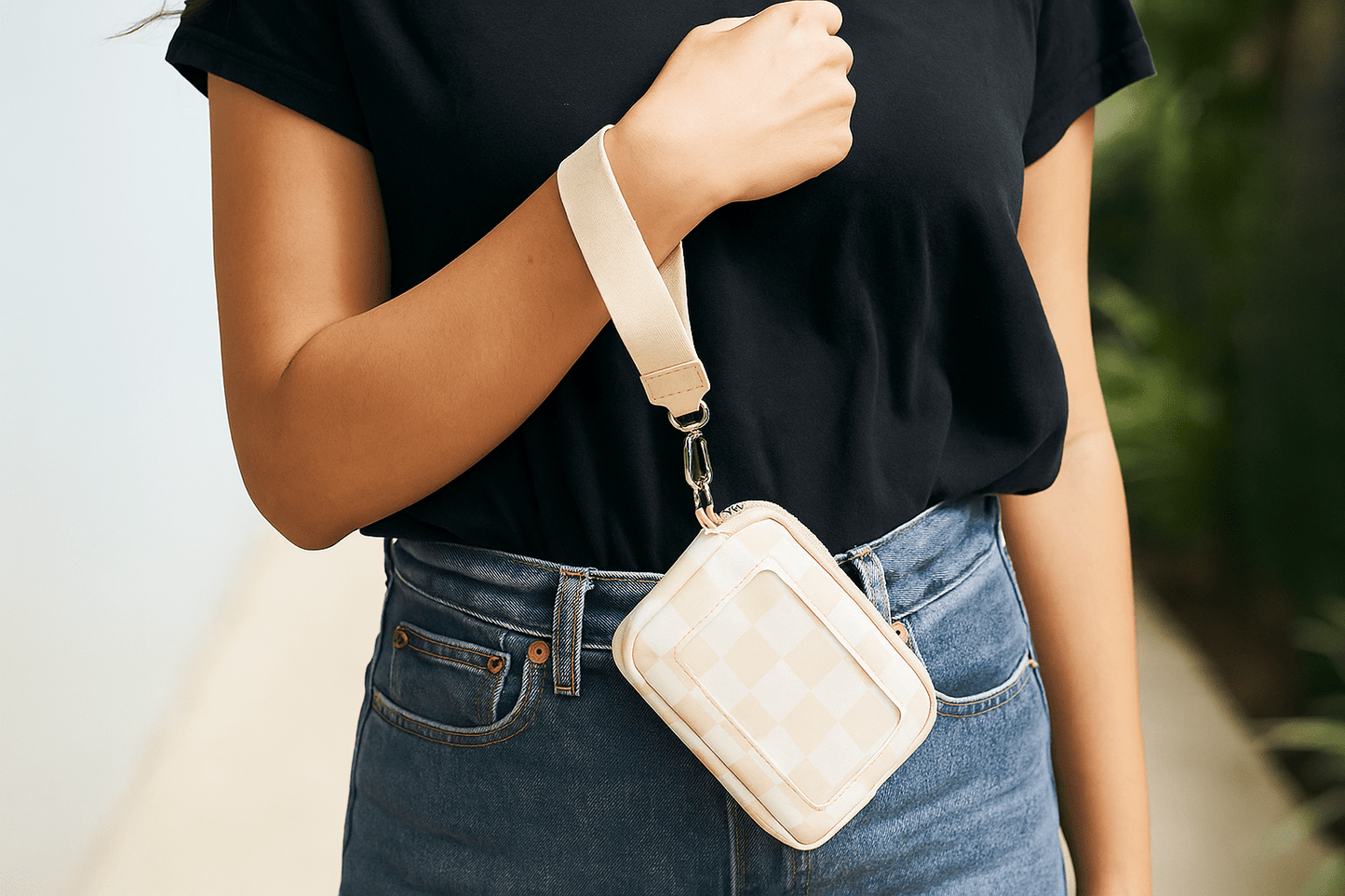 White Checkered-
