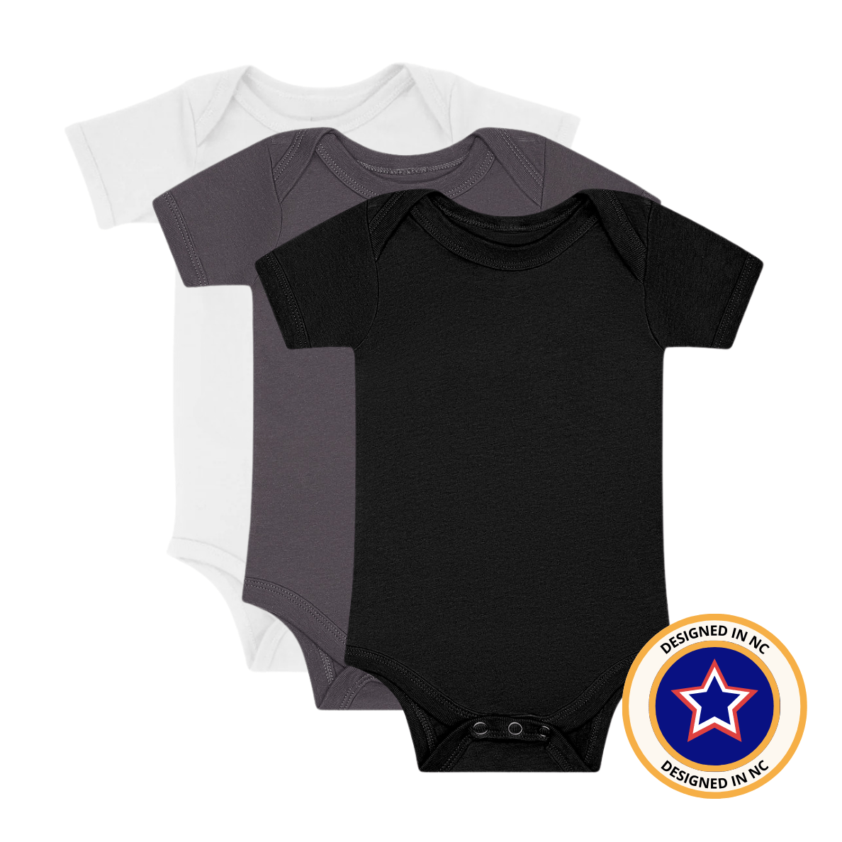 Rad Neutrals Monochrome Onesie 3-pack