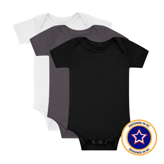 Rad Neutrals Monochrome Onesie 3-pack
