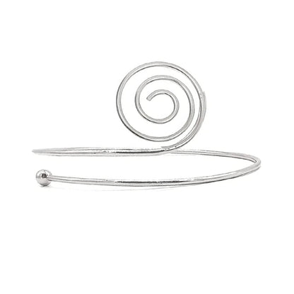 Silvertone Swirl Arm Cuff