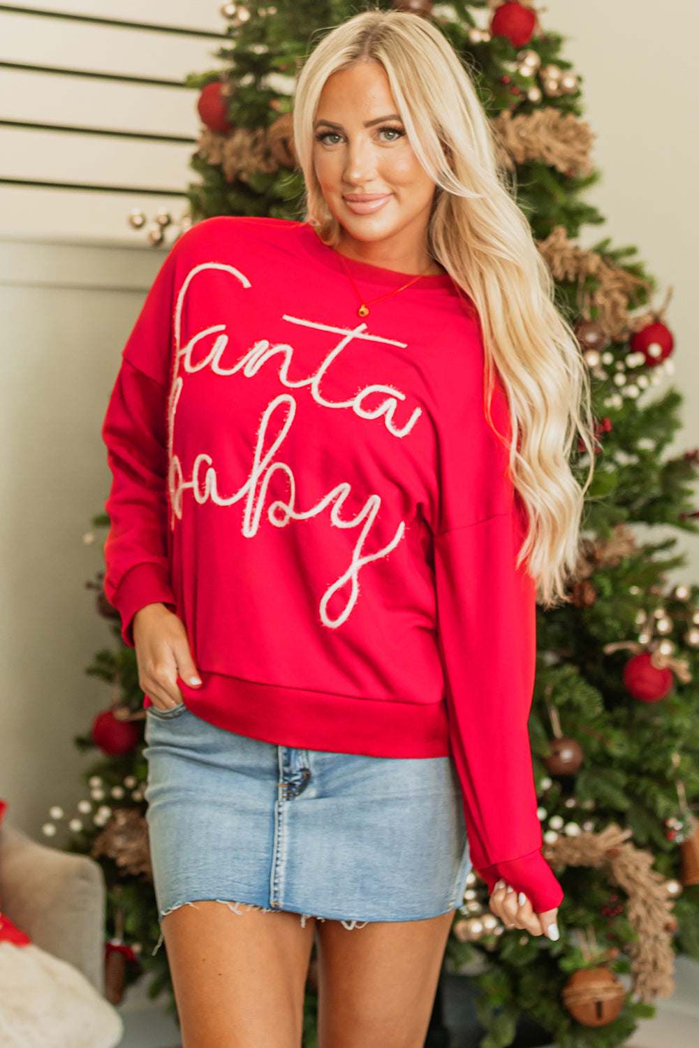Threaded Pear Evelyn Baby Tinsel Graphic Sweatshirt