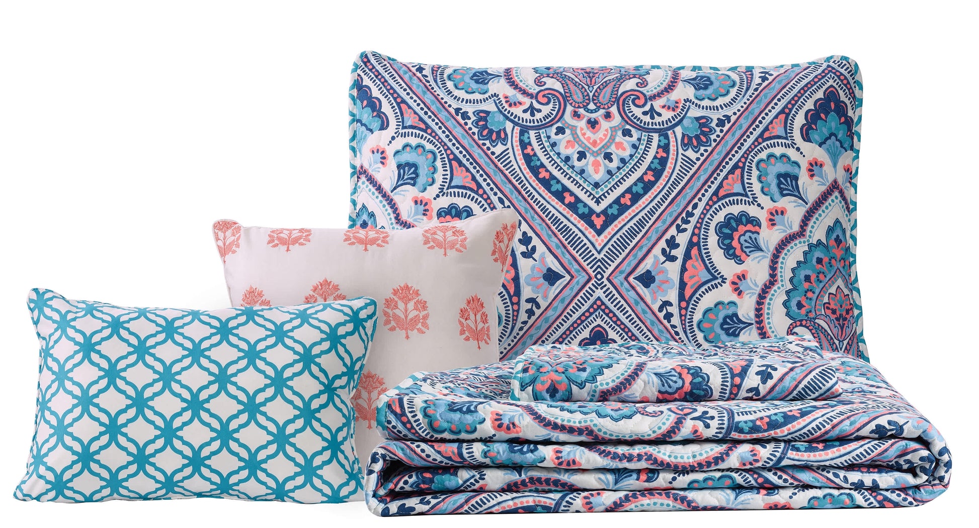 Blue/Coral-