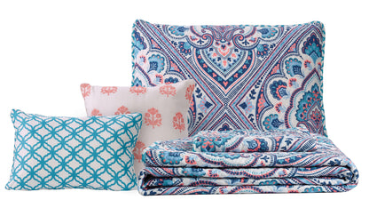 Blue/Coral-