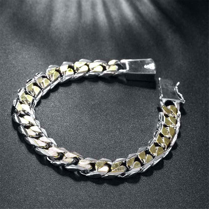 Silvertone & Goldtone Link Bracelet