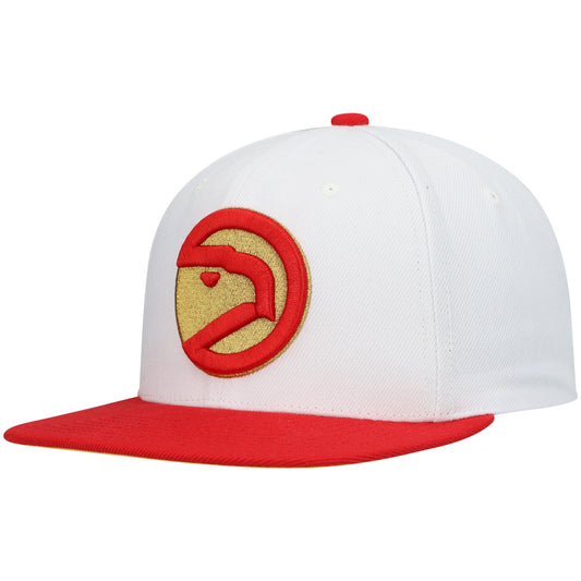 Men's Mitchell & Ness NBA 50Th Anni Snapback Hwc Hawks - White-Red