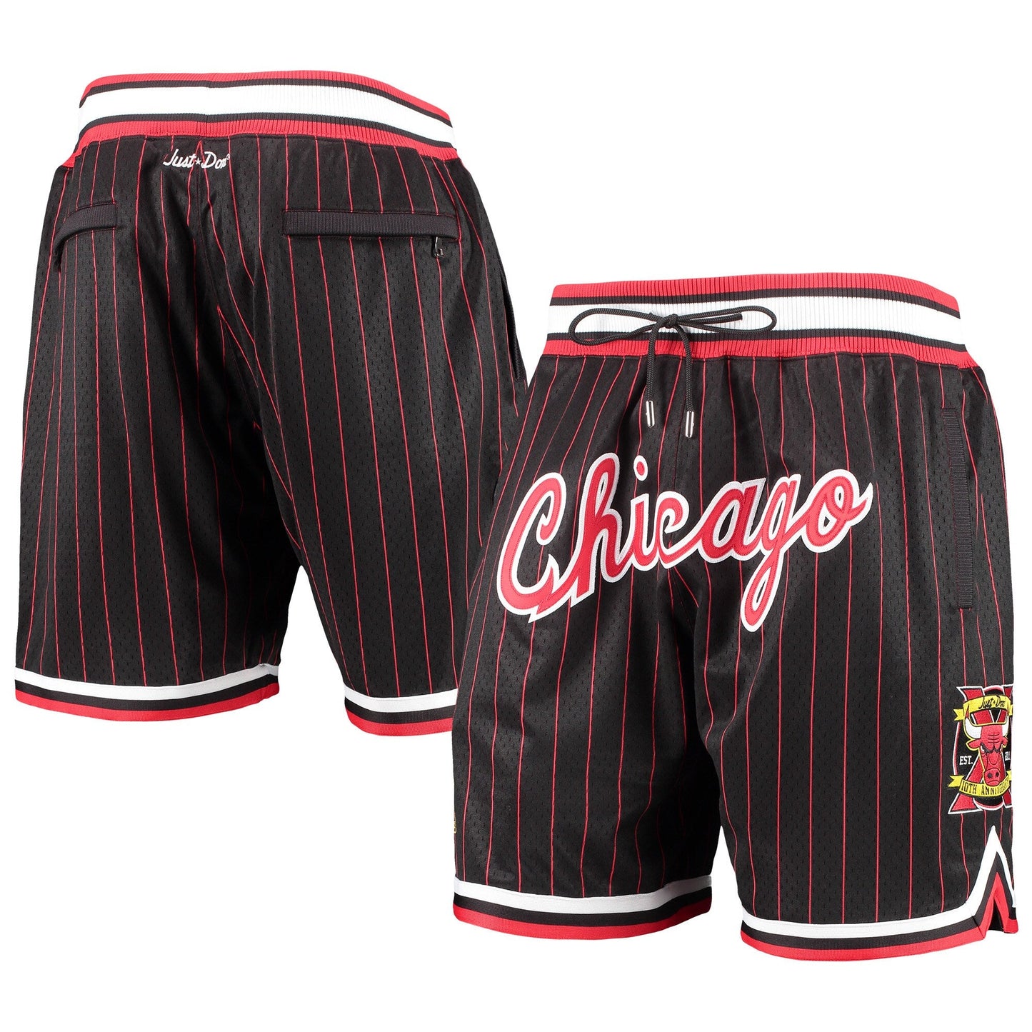 Mitchell & Ness Men's NBA Just Don 10Th Year Anniversary Shorts Bulls 1996