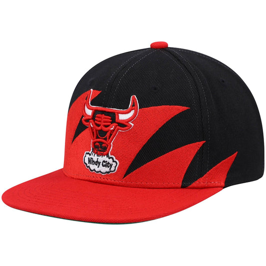 Men's Mitchell & Ness NBA Sharktooth Snapback Hwc Bulls - Black-Red