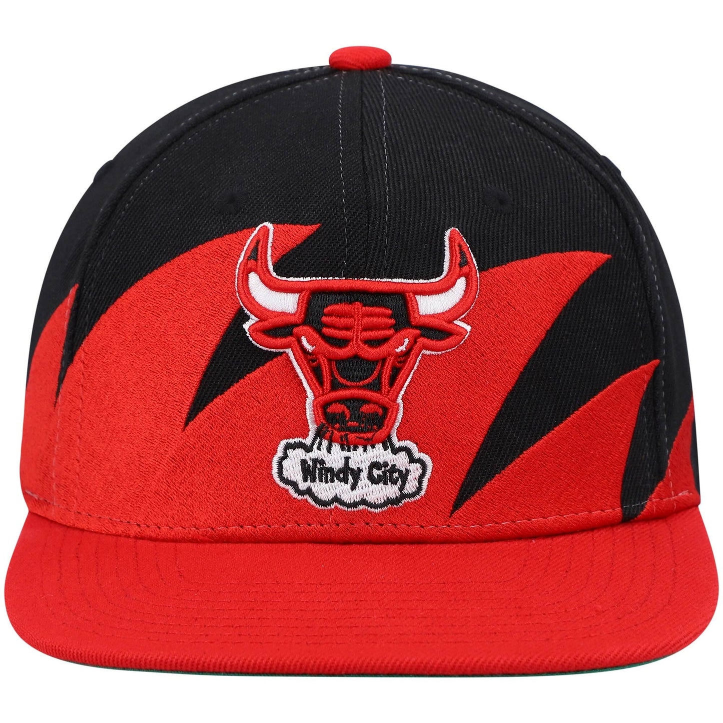Men's Mitchell & Ness NBA Sharktooth Snapback Hwc Bulls - Black-Red