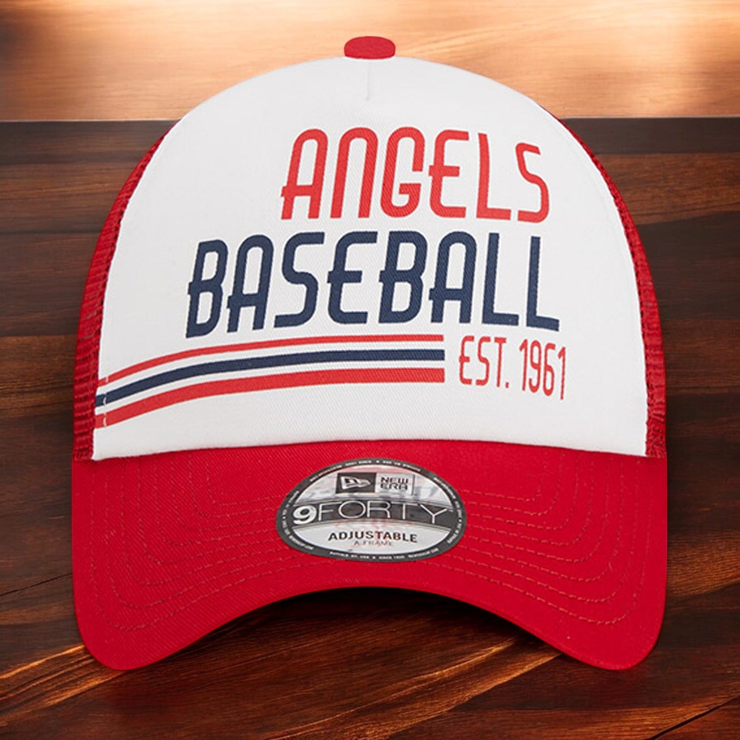 Men's New Era MLB 940 Stacked A-Frame Trucker Adjustable - La Angels