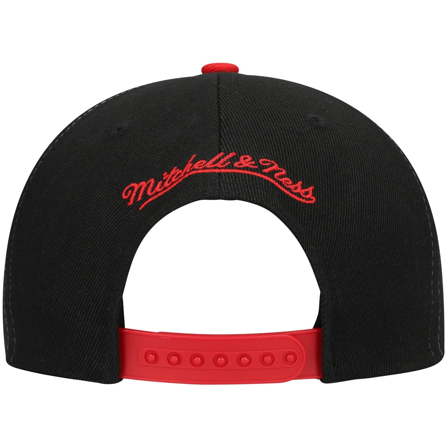 Men's Mitchell & Ness NBA Sharktooth Snapback Hwc Heat - Black-Red