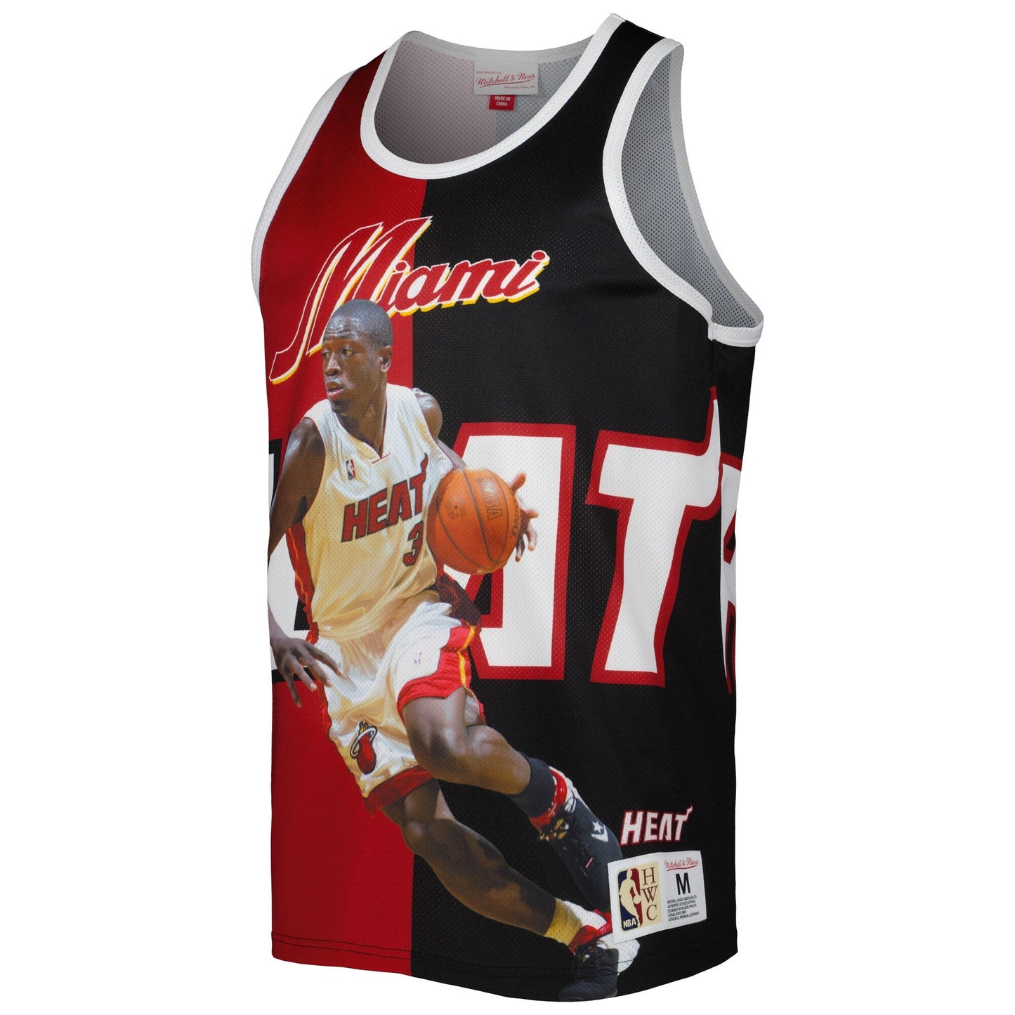 Men's Mitchell & Ness Sublimated Player Tank Heat Dwyane Wade