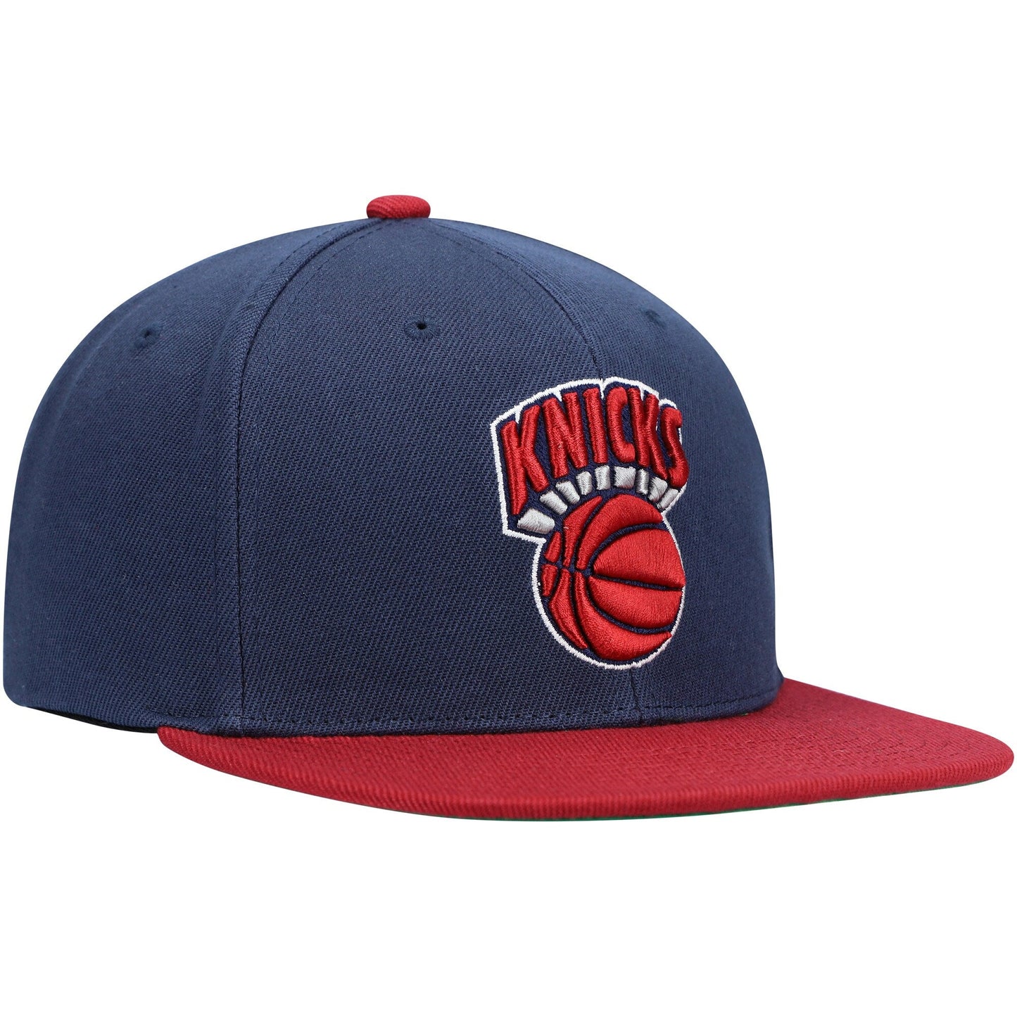 Men's Mitchell & Ness NBA Core Basic Snapback Hwc Knicks - Navy-Dark Red