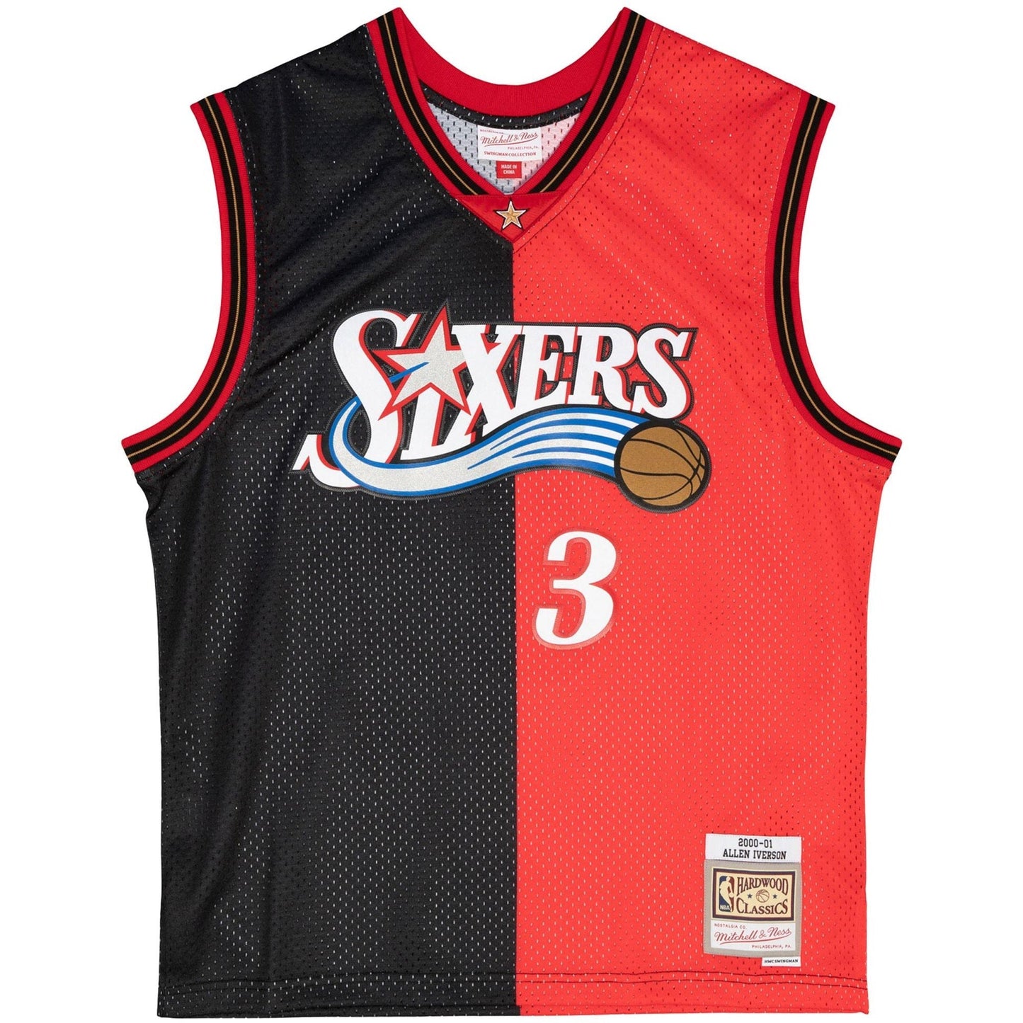 Mitchell & Ness NBA Split Swingman Jersey Philadelphia 76Ers 2000 Allen Iverson