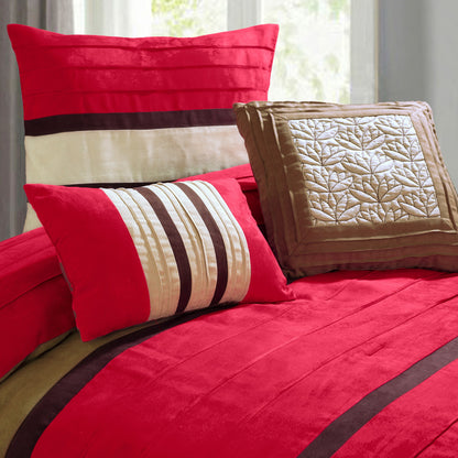 Elegant Comfort 12-Piece Cirena Micro suede Comforter Set, Includes 6-Piece Sheet Set with Double Sided Storage Pockets