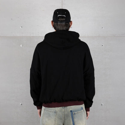 Commons Reversible Thermal Zip Up Hoodie Faded Plum/Black