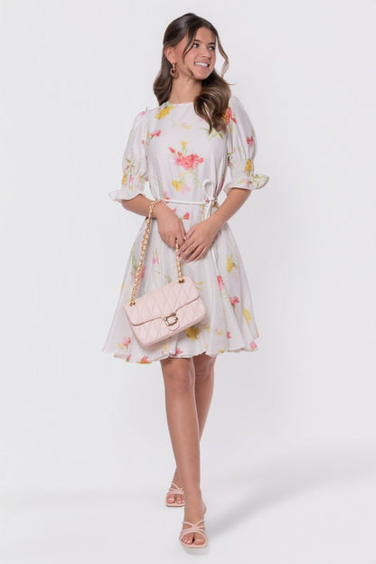 Reina Dress (White Flower)