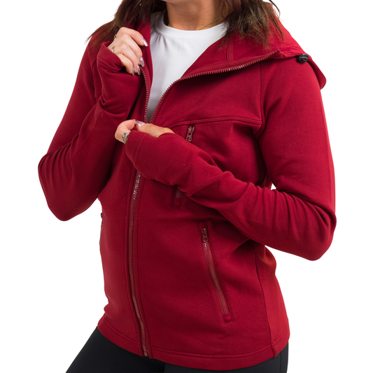 Constantly Varied Gear Rest Day Zip Up Sweatshirt - Dark Red