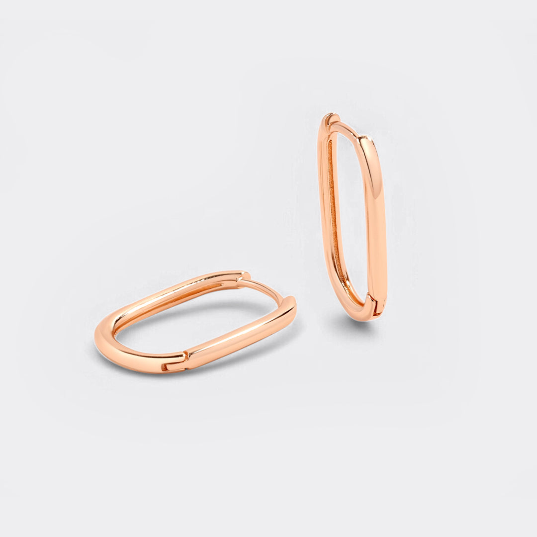 Mint & Lily Retro Box Huggie Hoop Earrings