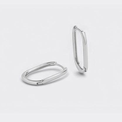Mint & Lily Retro Box Huggie Hoop Earrings