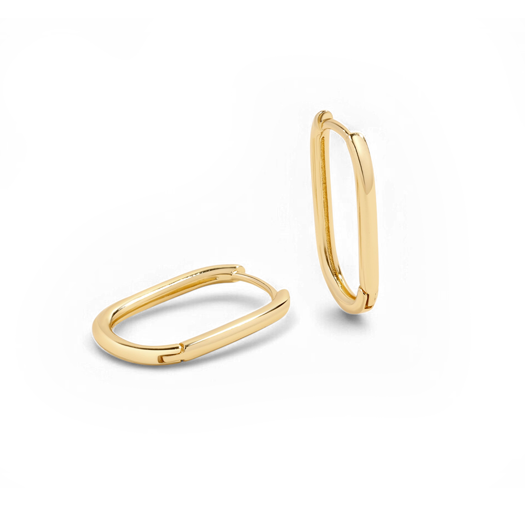 Mint & Lily Retro Box Huggie Hoop Earrings