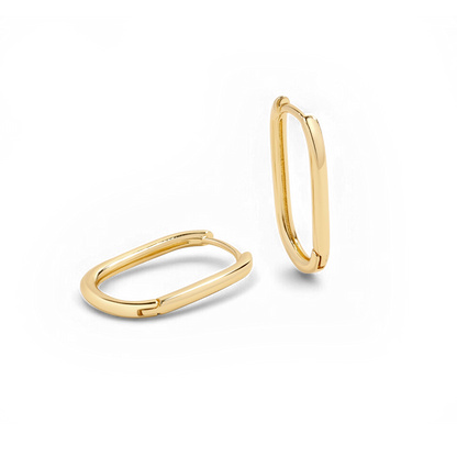 Mint & Lily Retro Box Huggie Hoop Earrings