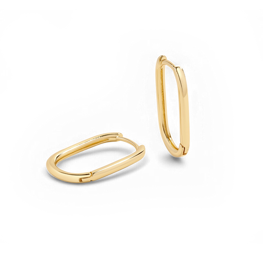 Mint & Lily Retro Box Huggie Hoop Earrings