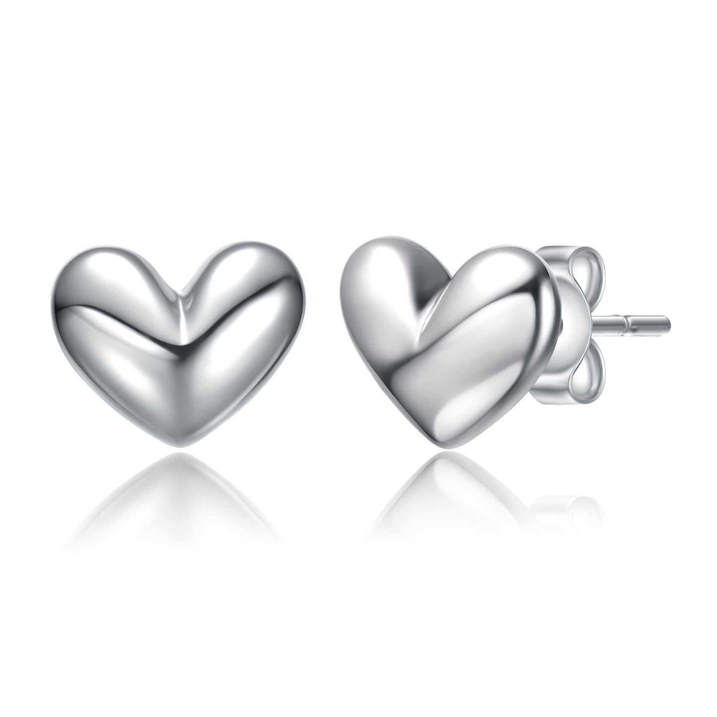 Kids/Teens Minimalist Heart Stud Earrings